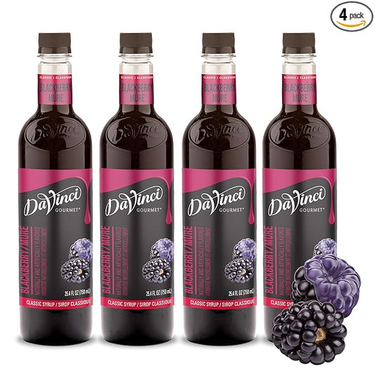 DaVinci Gourmet Classic Blackberry Syrup, 25.4 Fluid Ounces (Pack of 4)