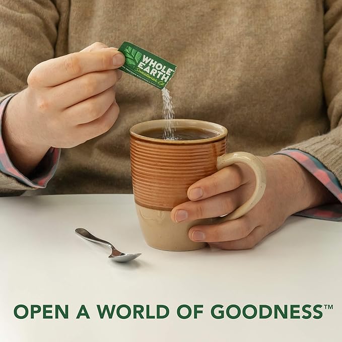 Whole Earth Sweetener Co. Stevia & Monk Fruit Sweetener, Erythritol Sweetener, Stevia Packets, Sugar Substitute, Natural Sweetener, 80 Count (Pack of 12), Packaging may vary