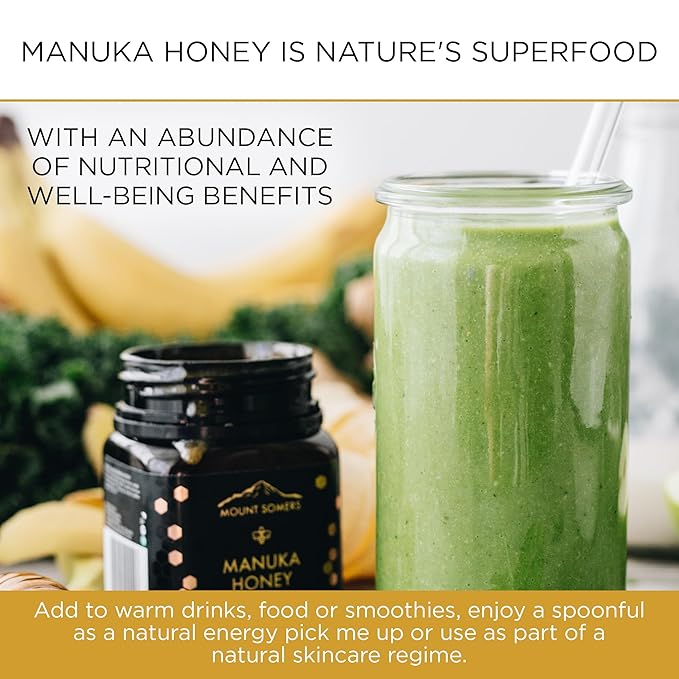 Mount Somers Premium Manuka Honey MGO 514+ / UMF 15+ 100% Pure New Zealand Manuka Honey - Genuine Natural Superfood - UMF Certified & Traceable 1.1lb Jar