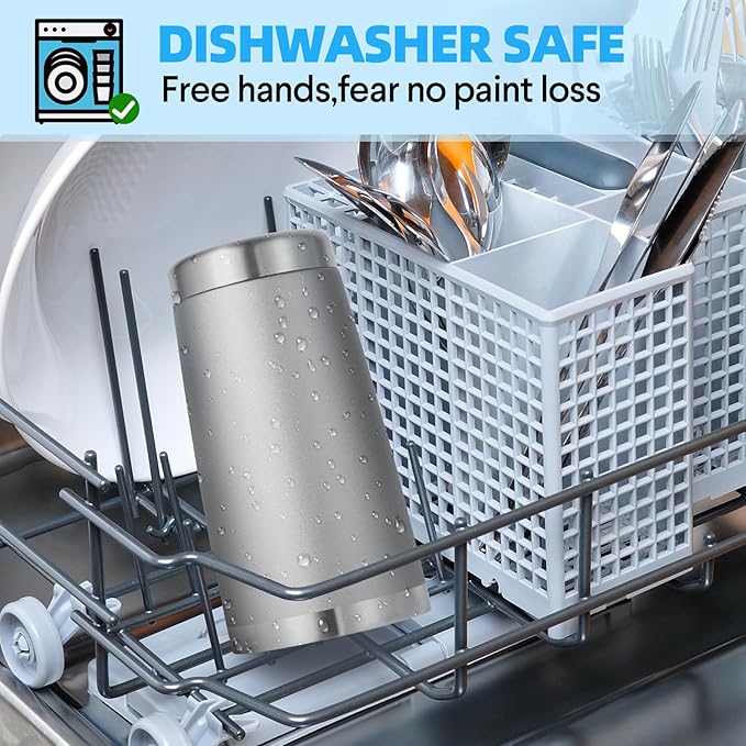 Volhoply 20oz Stainless Steel Tumbler with Lid and Straw Bulk 4 Pack,Double Wall Insulated Travel Iced Coffee Mug Fits Cup holder,Powder Coated Cups for Hot/Cold Drinks,Christmas Gifts（Gray,4 Set）