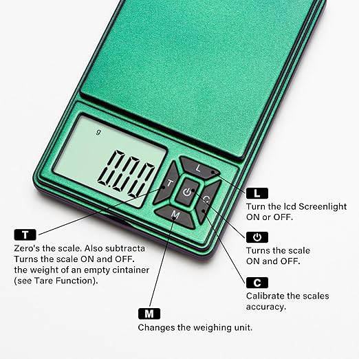 Digital Pocket Gram Scale 300g x 0.01g Accuracy， Small Mini High Precision Scale Digital Weight Grams and Oz for Jewelry, Diamond，Arrows, Powders and Food,with 50g Cal Weights