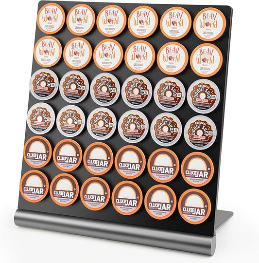 Coffee Pods Holder Compatible With K Cup. K Cup Organizer, K Cup Holder, Holds 36 Pods for coffee station, Offices, and Kitchens, K-Cup Pod Holders Display Rack for Countertop