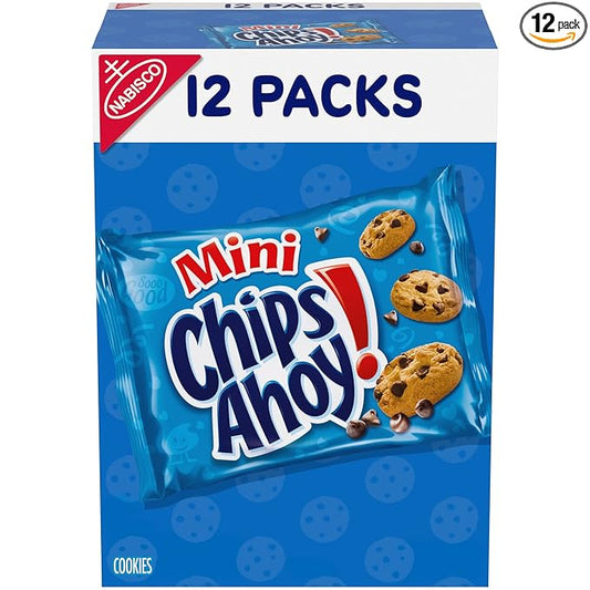 CHIPS AHOY! Mini Original Chocolate Chip Cookies, 12 Snack Packs