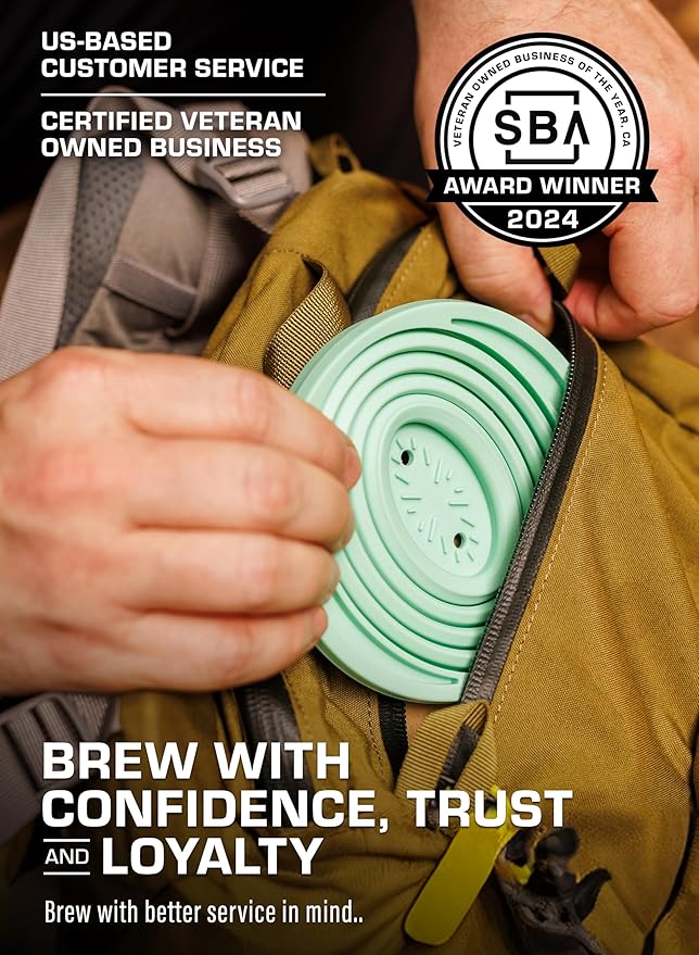 COLETTI Sierra Camping Pour Over Coffee Dripper — Collapsible Pour Over Coffee Dripper — Includes Pack of Paper Filters [Teal, Pack of 1]