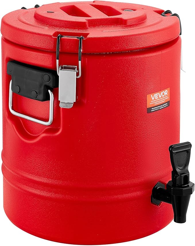 VEVOR Insulated Beverage Dispenser, 3 Gal/11.4L Thermal Hot and Cold Drink Server Dispenser with Spigot, Food-Grade Cooler Jug with 304 Stainless Steel Interior, for Tea Coffee Restaurant Outdoor