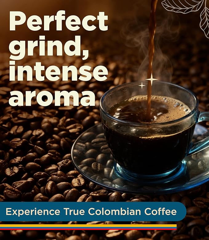 Colombian Ground Coffee Medium Roast Sweet Nutty Notes Bold And Balanced Taste Handpicked Arabica Beans Fresh Roasted High Altitude Single Origin Small Batch Craft Specialty Excelso Coffee Gift 12oz