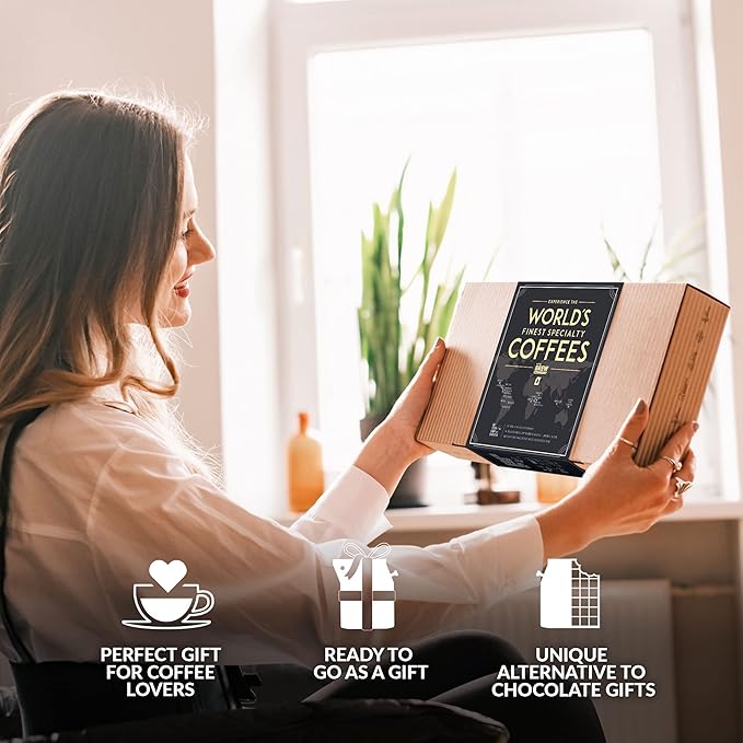 Original Gourmet Coffee Gift Set for Men & Women - 14 World's Finest Single Origin Specialty & Organic Coffees in Innovative Brewers | Sampler Box for Coffee Lover to Brew & Enjoy Anytime, Anywhere