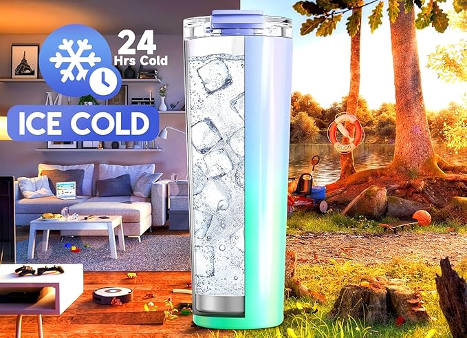 Meoky 30 oz Travel Coffee Mug with Leak-proof Lid, Stainless Steel Insulated Coffee Tumbler, Keeps Hot for 8 Hours or Cold for 24 Hours, Fits in Car Cup Holder (Fairyland)