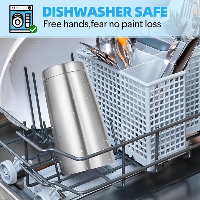 Volhoply 20oz Stainless Steel Tumbler with Lid and Straw Bulk 4 Pack,Double Wall Insulated Travel Iced Coffee Mug Fits Cup holder,Powder Coated Cups for Hot/Cold Drinks,Christmas Gifts（Silver,4 Set）