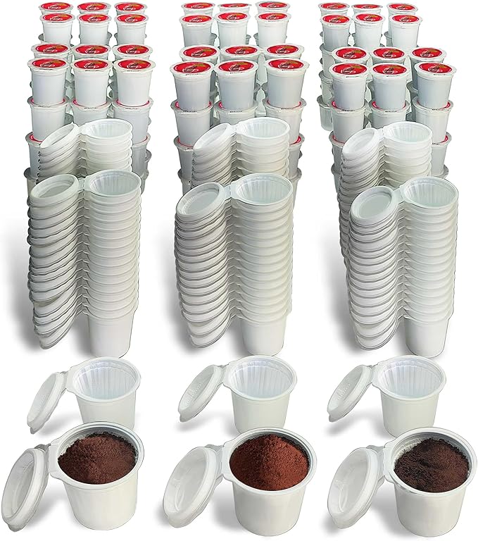 iFillCup Refillable K Cups - Hold 50% More Coffee for Richer Larger Brew, Universal K Cup Brewer Compatibility, Gold Medal Champion Sponsor, Reusable up to 5 Times | 240 Pack Red