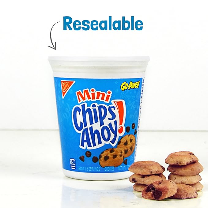 CHIPS AHOY! Mini Original Chocolate Chip Cookies, Go-Paks, 12 - 3.5 oz Cups