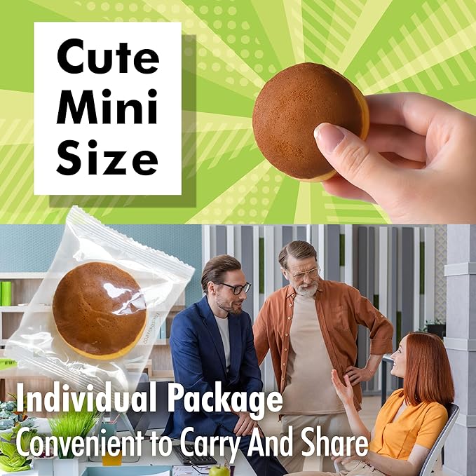 YAMASAN KYOTO UJI Dorayaki Japanese Matcha Sweet Bean Paste Pancake, Traditional Japanese Wagashi Sweets, Cute Mini Size, Matcha Candy, Individually Wrapped, Made in Japan 184g(6.49oz)