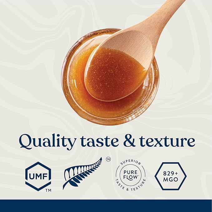 100% Pure New Zealand Honey UMF 20+ MGO 826+ Raw Manuka Honey, Unfiltered Certified Award Winning Silky Smooth Taste & Texture 17.6 Oz