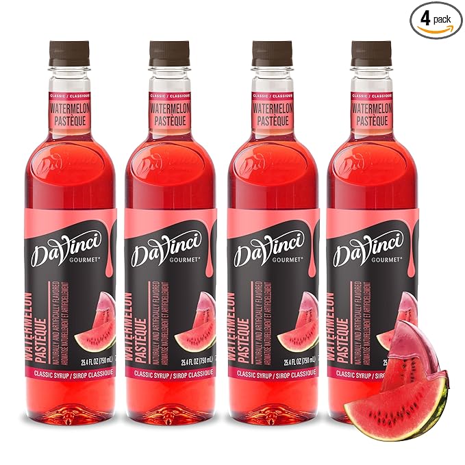 DaVinci Gourmet Classic Watermelon Syrup, 25.4 Fluid Ounces (Pack of 4)