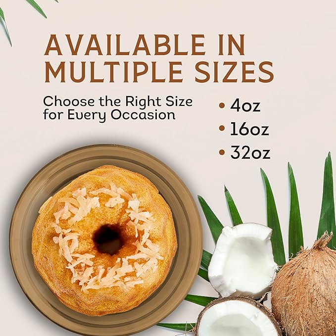 TORTUGA Caribbean Coconut Rum Cake - 16 oz Rum Cake - The Perfect Premium Gourmet Gift for Gift Baskets, Parties, Holidays, and Birthdays