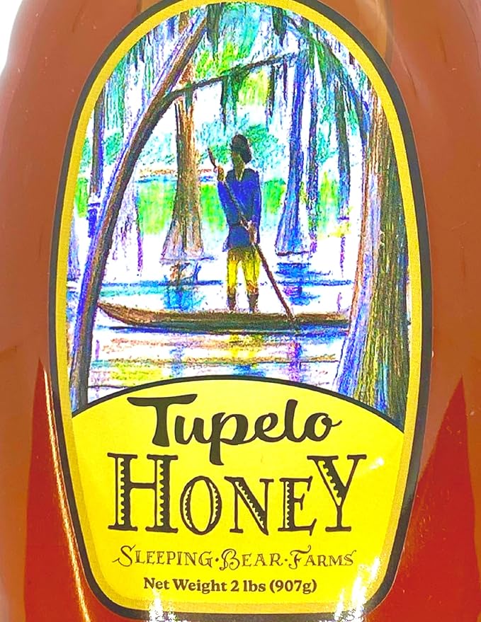 Tupelo Honey 32oz - 2 pound -Two pound Jar- from Sleeping Bear Farms Beekeepers in the Florida Apalachicola River Basin