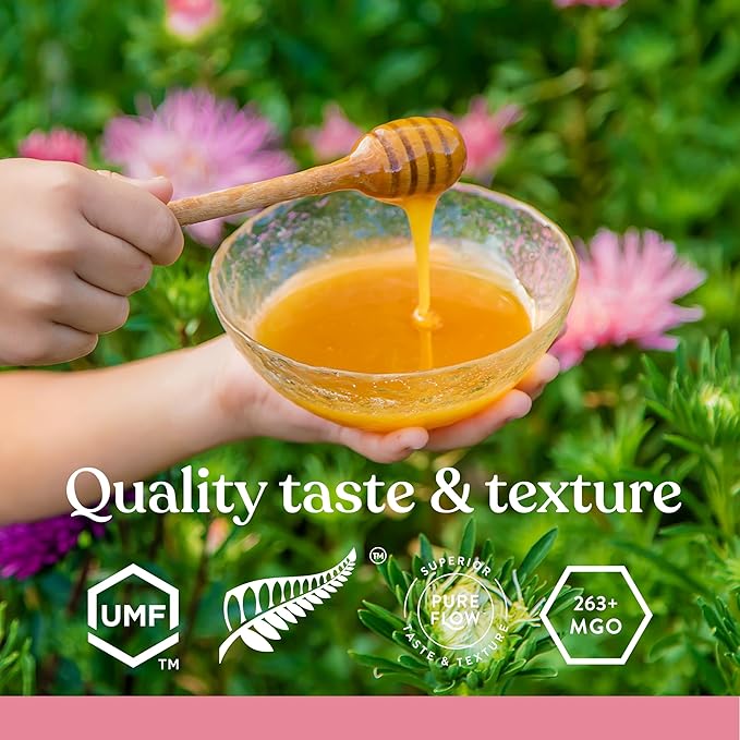 Manuka Honey UMF 10+ (MGO 261+) 100% Pure New Zealand - Certified, Raw, 17.6 Oz (500g)
