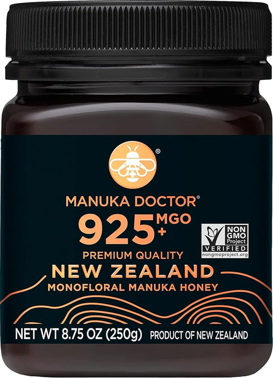 Manuka Doctor - MGO 925+ Manuka Honey Monofloral, 100% Pure New Zealand Honey. Certified. Guaranteed. Raw. Non-GMO (8.75 oz)