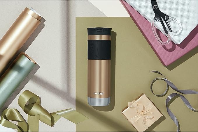 Contigo Byron 2.0 Stainless Steel Travel mug with Snapseal Lid and Grip, 24oz, Chardonnay, BPA Free and Leak Proof