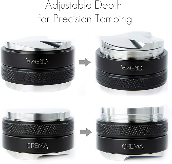 cream coffee products 58.5mm 2 in 1 tamper and distributor black beautiful espresso hand tampers