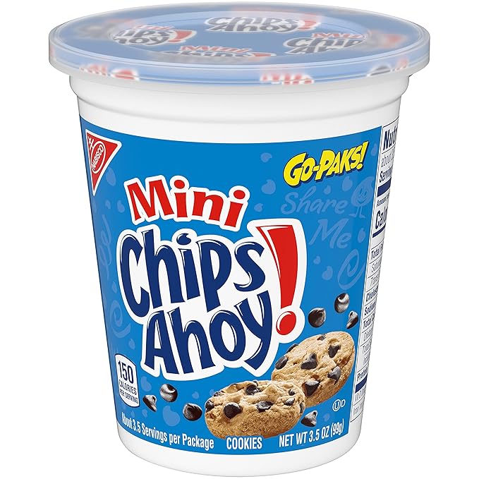 CHIPS AHOY! Mini Original Chocolate Chip Cookies, Go-Paks, 12 - 3.5 oz Cups