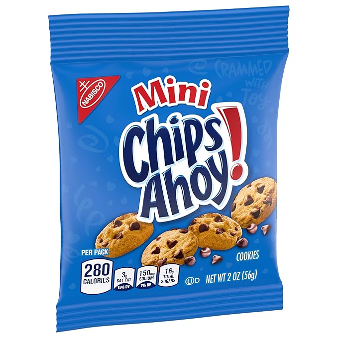 CHIPS AHOY! Mini Original Chocolate Chip Cookies, 60 Snack Packs