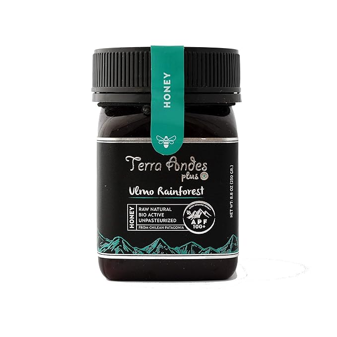 Ulmo Rainforest Raw Honey by TERRA ANDES PLUS | APF 100+ Pure Honey, 8.8 oz