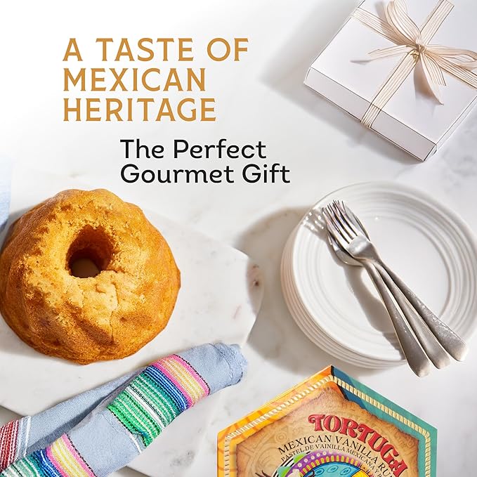 TORTUGA Mexican Vanilla Rum Cake - 16 oz - The Premium Treat for Gift Baskets, Parties and Birthdays - Great Cakes for Delivery