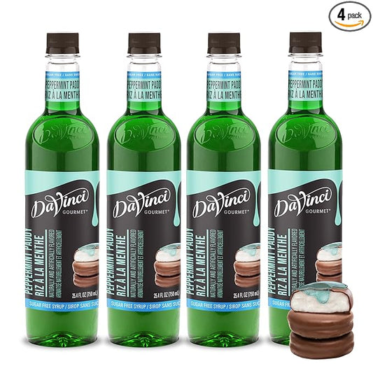 DaVinci Gourmet Sugar-Free Peppermint Paddy Syrup, 25.4 Ounce (Pack of 4)