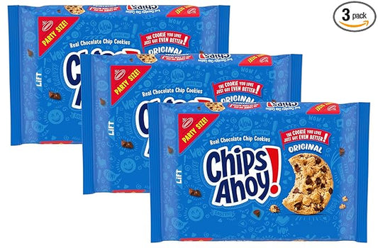 Chips Ahoy! Original Chocolate Chip Cookies, Party Size, 25.3 oz (Pack of 3)