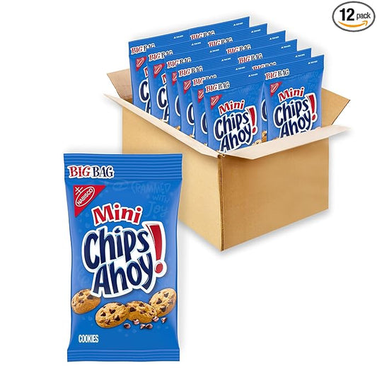 CHIPS AHOY! Mini Original Chocolate Chip Cookies, Big Bag, 12 - 3 oz Packs