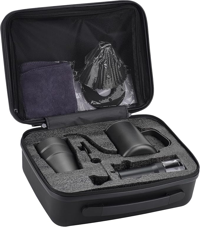 Travel Pour Over Cofiee Kit, Hand Drip Coffee Maker Set, All in One Camping Coffee Maker Kit, Pour Over Coffee Set, Ideal for Anniversary Birthday Gift