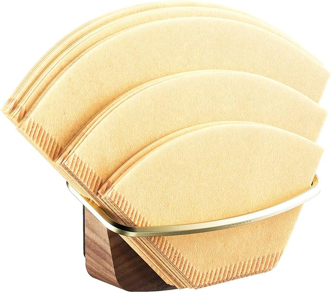 Cone Coffee Filter Holder ARGENTA – Wall Mount Coffee Filter Storage Container with Magnetic and Adhesive Mounting, Compatible with Hario, V60, Melitta, Chemex Coffee Filters (Plus)
