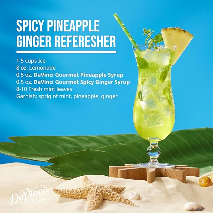 DaVinci Gourmet Classic Pineapple Syrup, 25.4 Fluid Ounces (Pack of 4)