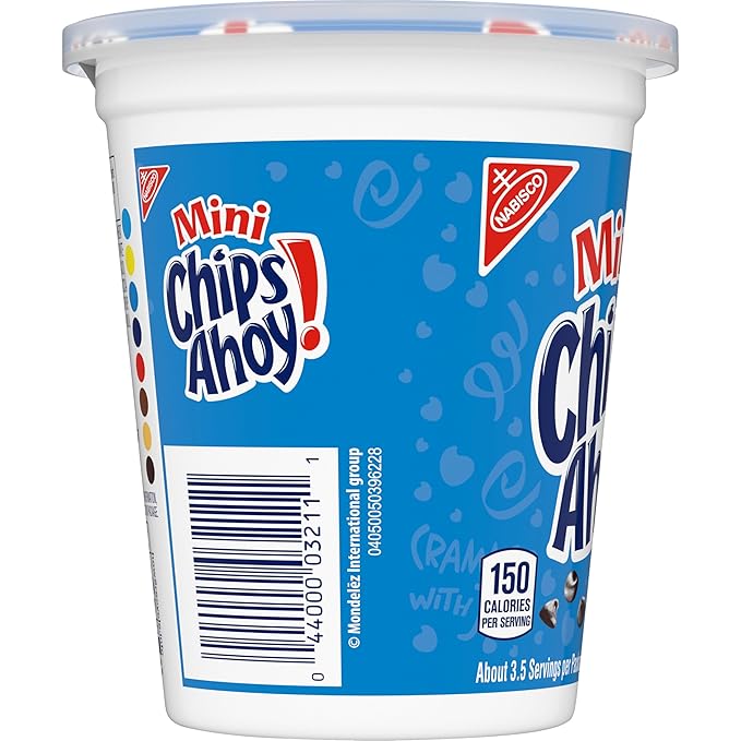 CHIPS AHOY! Mini Original Chocolate Chip Cookies, Go-Paks, 12 - 3.5 oz Cups