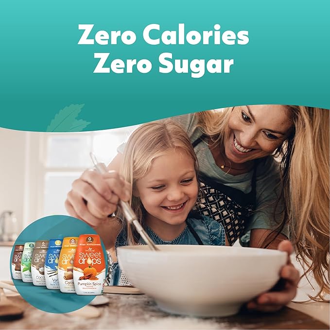 SweetLeaf Sweet Drops - Flavored Stevia Liquid Sweetener, Stevia Extract, Zero Calories, Gluten Free, Keto Friendly, Non GMO, Natural Flavors, Sugar Alternative - Stevia Clear, 1.7 Fl Oz (Pack of 6)