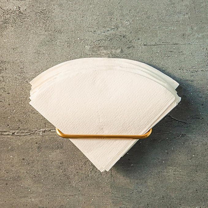 Cone Coffee Filter Holder ARGENTA – Wall Mount Coffee Filter Storage Container with Magnetic and Adhesive Mounting, Compatible with Hario, V60, Melitta, Chemex Coffee Filters (Standard)