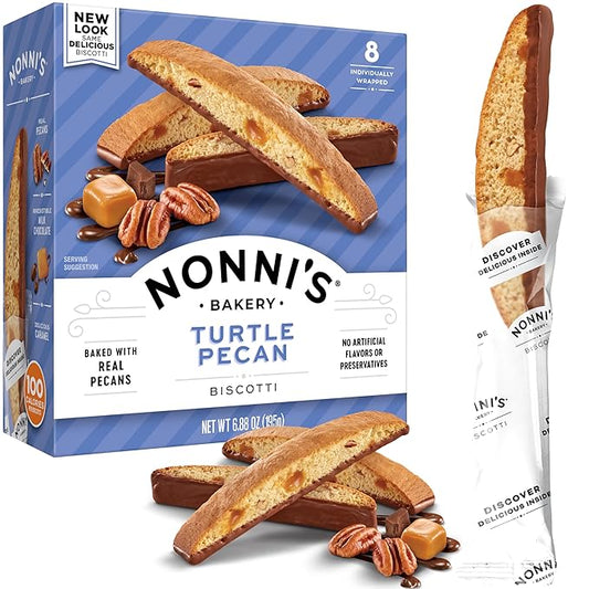 Nonni's, Turtle Pecan Biscotti, 6.88 Ounce