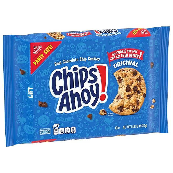 Chips Ahoy! Original Chocolate Chip Cookies, Party Size, 25.3 oz (Pack of 3)