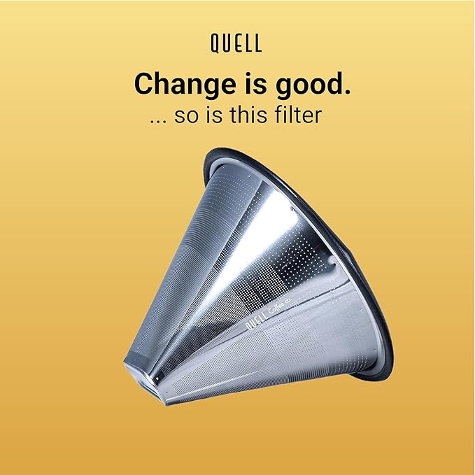 Quell Reusable #4 Coffee Filter: Stainless Steel Alternative for Sustainable Brewing
