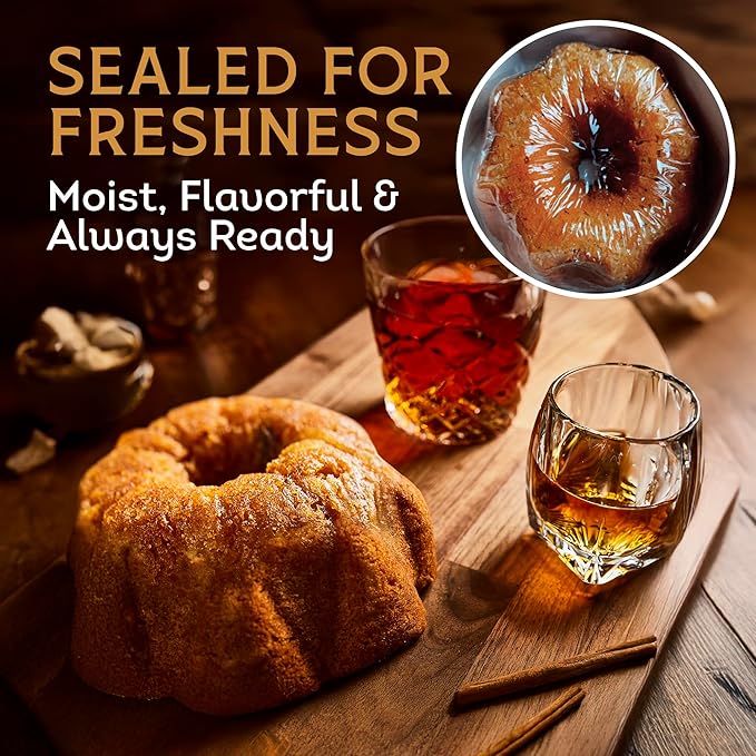 TORTUGA Kentucky Bourbon Butter Cake - 4 Oz. - 2 Pack - The Perfect Premium Gourmet Gift for Stocking Stuffers, Gift Baskets, and Christmas Gifts - Great Cakes for Delivery