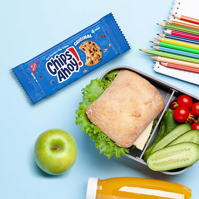 CHIPS AHOY! Original Chocolate Chip Cookies, 40 Snack Packs (4 Cookies Per Pack, 4 Boxes)