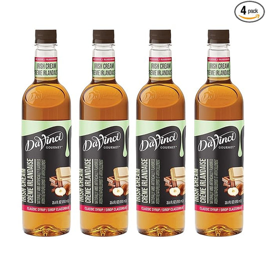 DaVinci Gourmet Classic Irish Cream Syrup, 25.4 Fluid Ounces (Pack of 4)