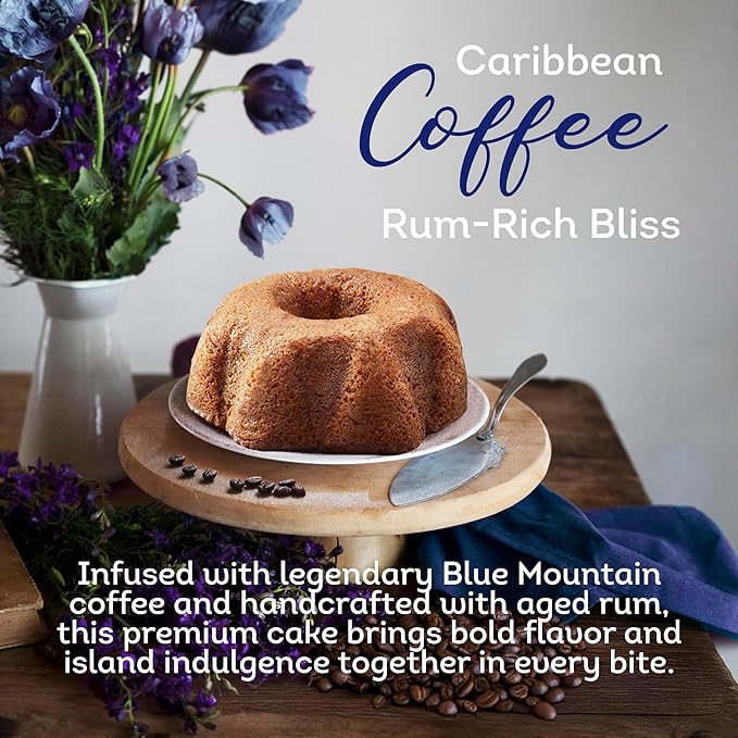 TORTUGA Caribbean Blue Mountain Rum Cake - 4 oz Rum Cake - The Perfect Premium Gourmet Gift for Stocking Stuffers, Gift Baskets, and Christmas Gifts - Great Cakes for Delivery