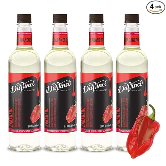 DaVinci Gourmet Classic Habanero Syrup, 25.4 Fluid Ounces (Pack of 4)
