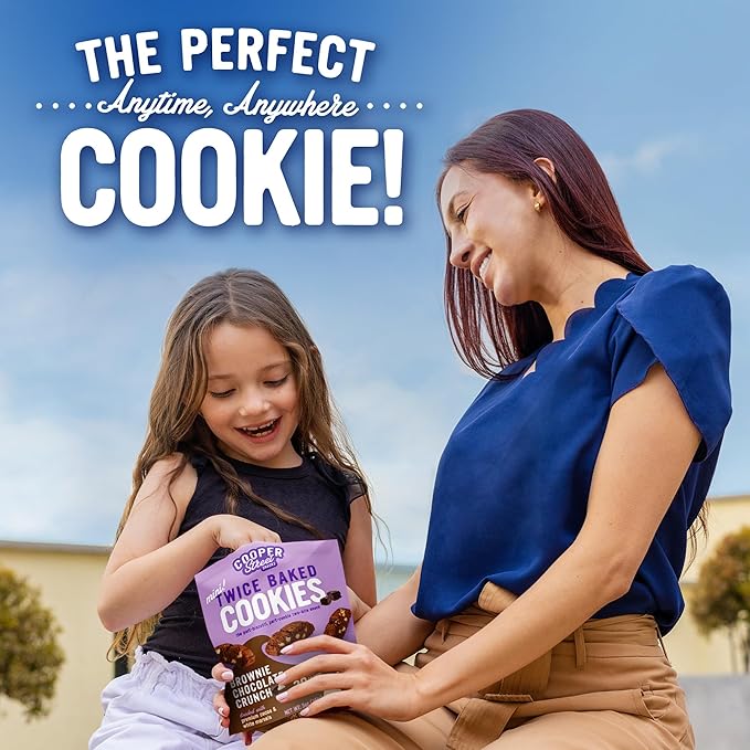 COOPER STREET Twice Baked Brownie Chocolate Biscotti Cookies - Crispy Mini Biscotti Cookies Ideal with Coffee - Traditional Low Calorie Italian Snacks - Kosher, Dairy, Peanut & Soy Free (6 Pack)