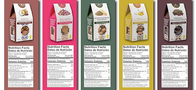 Ambrozia Vegan Snack Biscuits – Chocolate & Sour Cherry - Soft Baked, No Added Sugar, Clean Label, High Fiber & Wholesome Ingredients, Kid-Friendly, Healthy Snacks for Active Lifestyles, 4.58 Oz