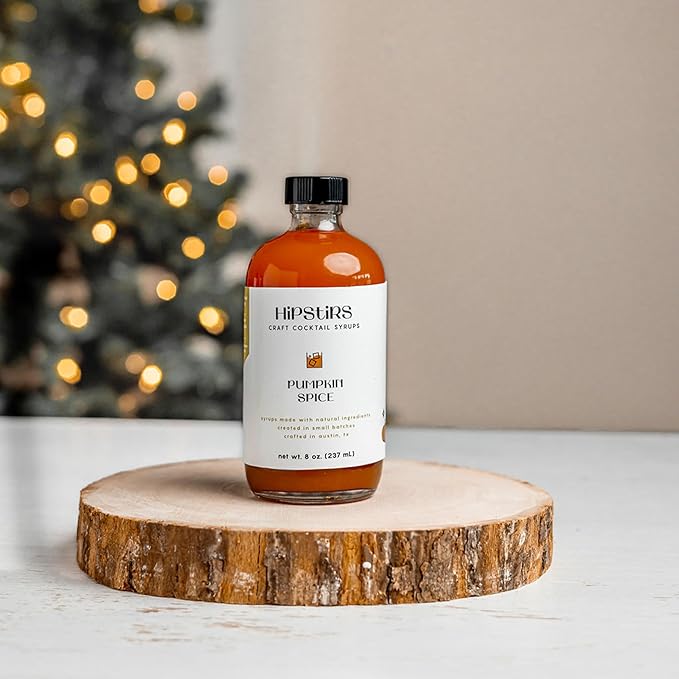 HipStirs Pumpkin Spice Syrup - Our Mix uses Real Ingredients like Pumpkin Puree to Make it a Perfect Spice Latte Mix - Real Infused Syrup (8 Fl Oz)