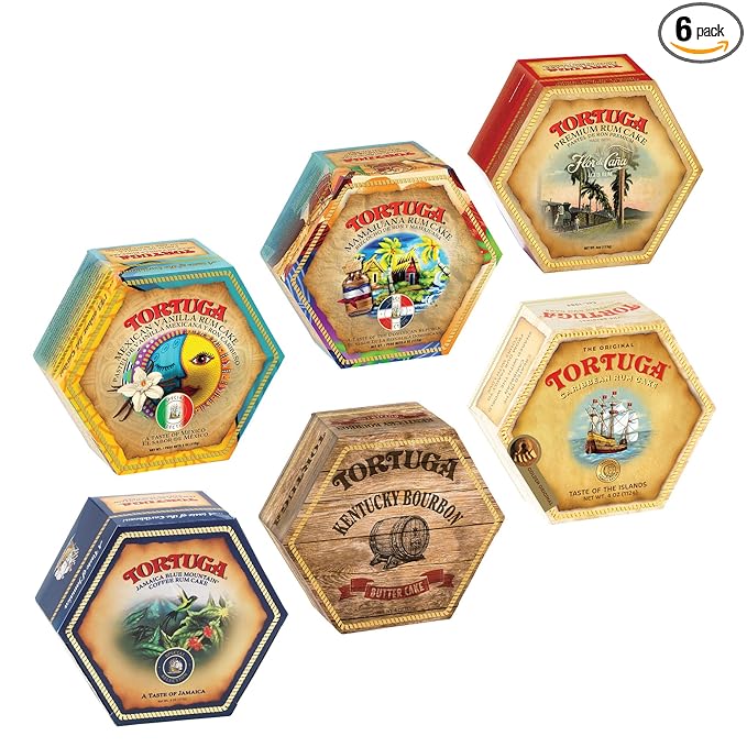 Tortuga Caribbean Rum Cakes 4oz Assortment (Gift Pack)