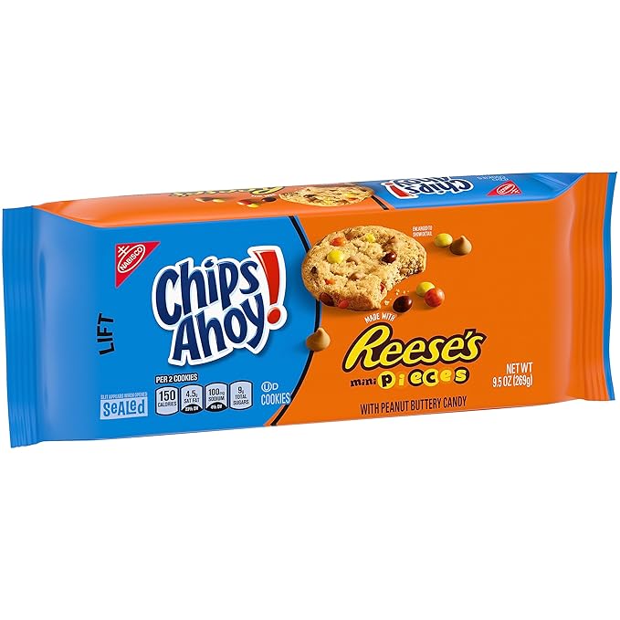 CHIPS AHOY! Reese’s Mini Pieces Chocolate Chip Cookies, 12 - 9.5 oz Packs